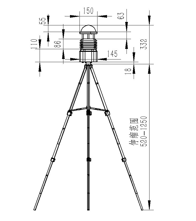 Wireless Weather Station Product Dimensions