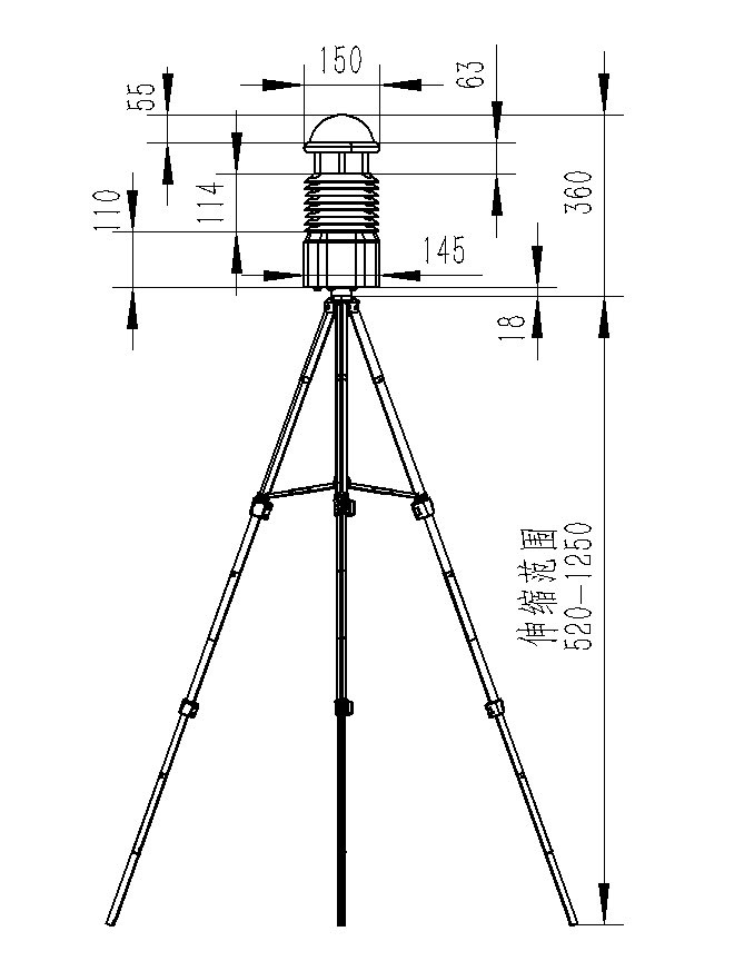 Digital Weather Station Product Dimensions