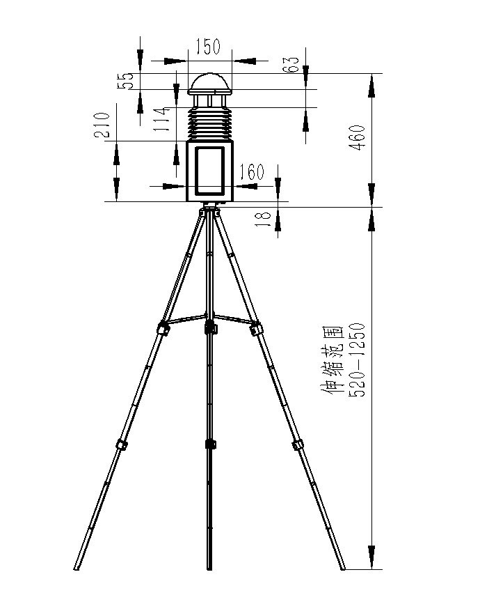 Internet Weather Station Product Dimensions