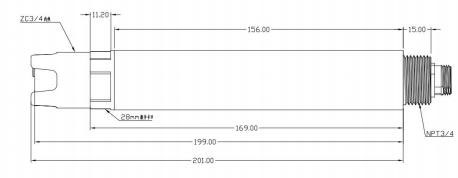 Water conductivity sensor dimensions