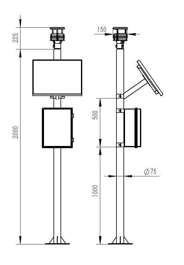 Weather instruments product size chart