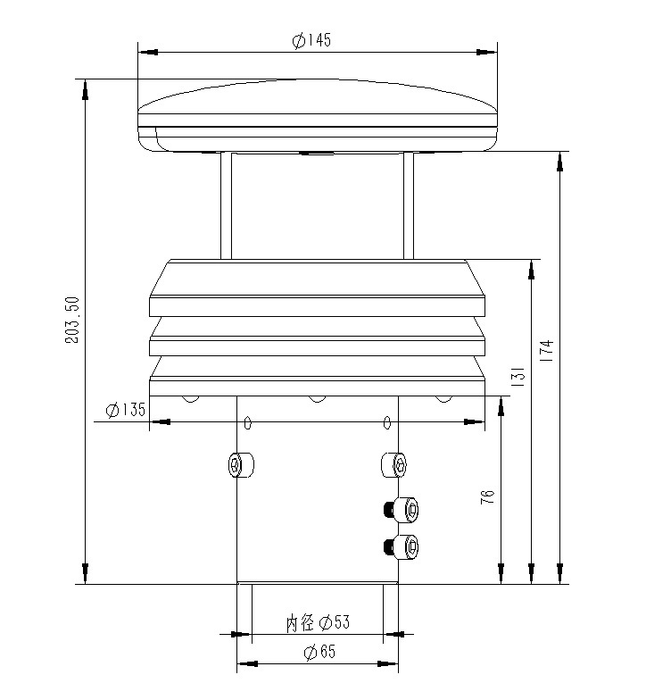 tool that measures wind speed product size chart